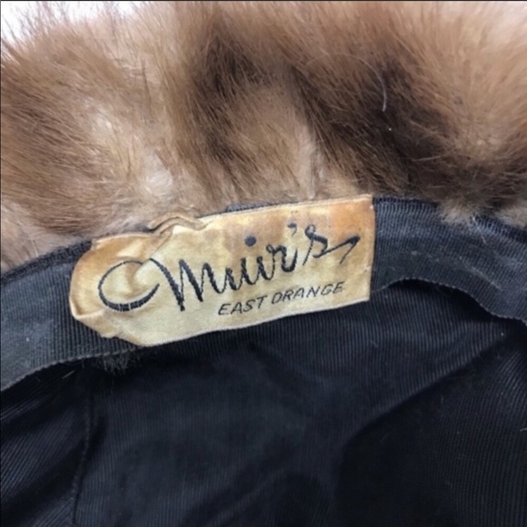 Vintage Muirs New Jersey Brown Mink Fur Hat - Picture 5 of 6